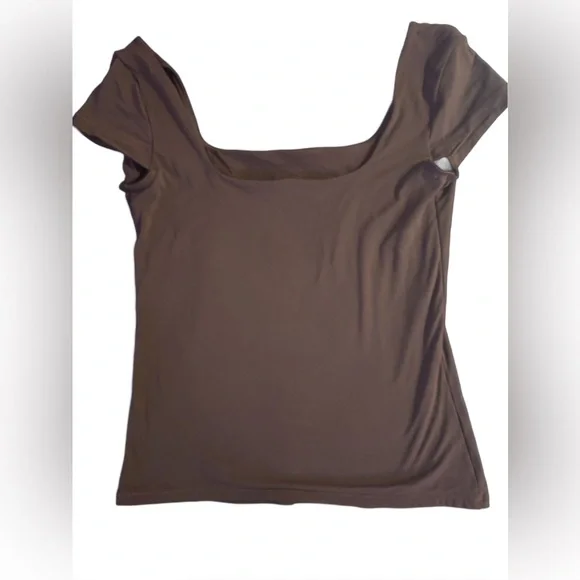 VS PINK BASE STRETCH CAP-SLEEVE TEE 🤎 - Picture 6 of 8